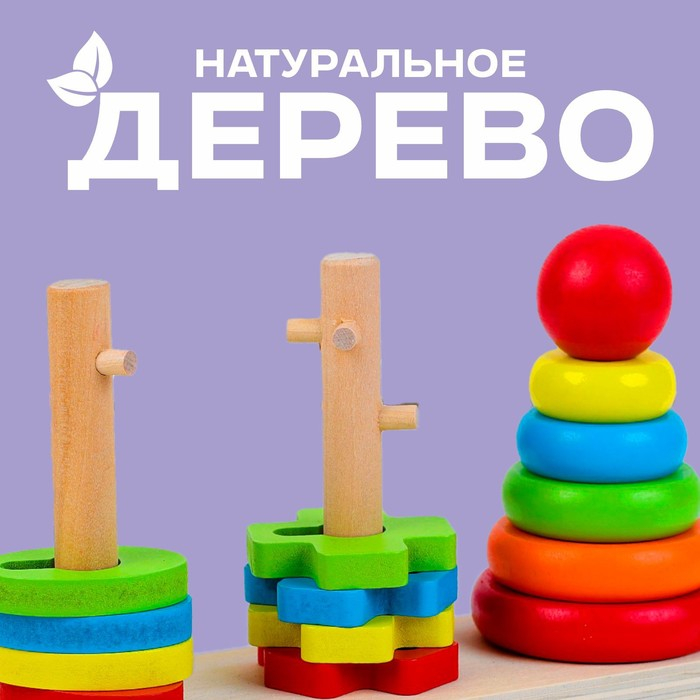 Пирамидка логическая &laquo;Цветочки и кружочки&raquo;