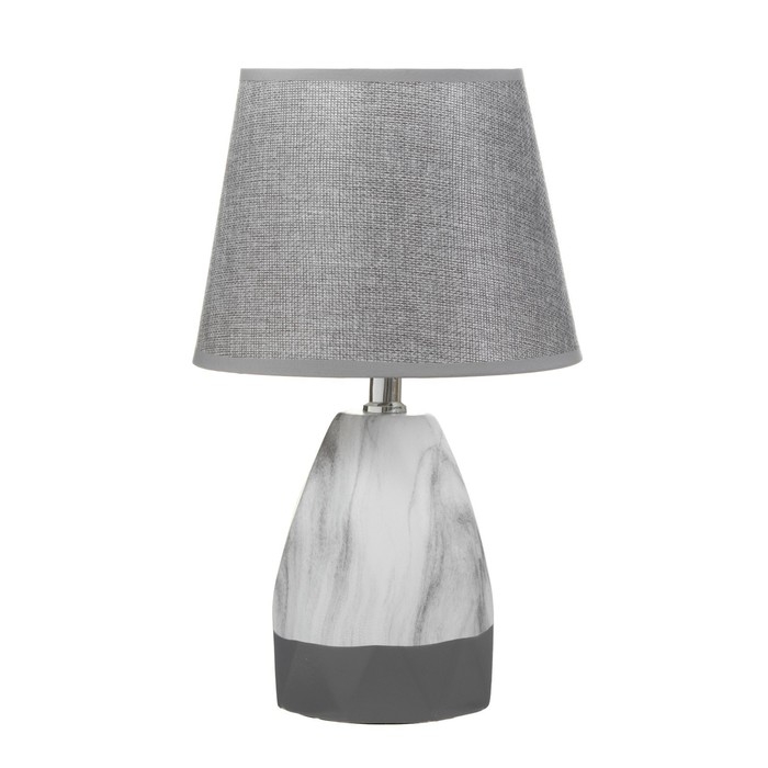 Настольная лампа "Адели" E14 40Вт белый-серый 21х21х34 см RISALUX