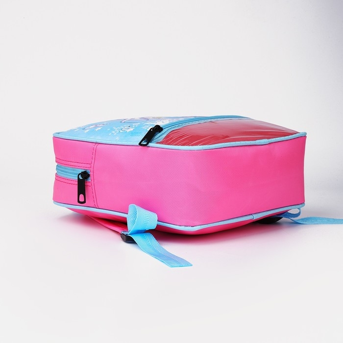 Рюкзак детский на молнии, 1 наружный карман, вставка МИКС, цвет розовый Рюкзак детский на молнии, 1 наружный карман, вставка МИКС, цвет розовый