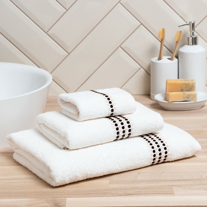 Полотенце махровое Love Life &laquo;Адажио&raquo; 30х50 см, белый, 100% хл, 450 гр/м2