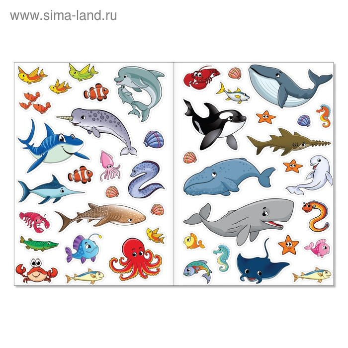 Многоразовые наклейки набор «В мире животных», А4, 2 шт. Многоразовые наклейки набор «В мире животных», А4, 2 шт.