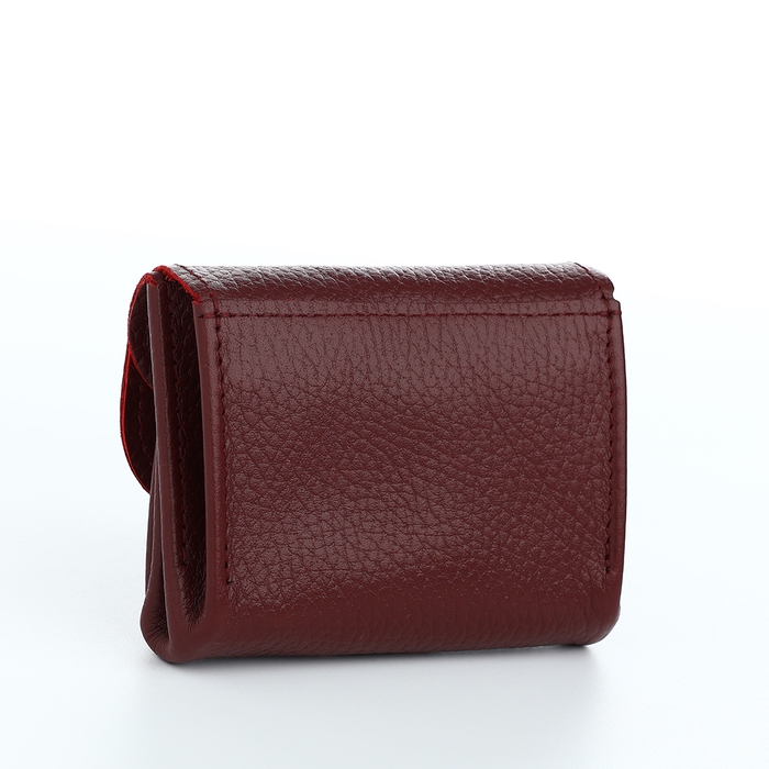 Монетница на кнопке, TEXTURA, цвет бордовый Монетница на кнопке, TEXTURA, цвет бордовый