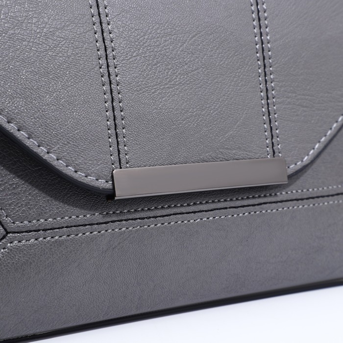 Сумка женская на магните, цвет серый