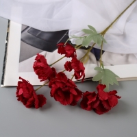 Цветы искусственные "Космея махровая" 8х58 см, бордовый Цветы искусственные "Космея махровая" 8х58 см, бордовый