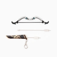 Сувенирное оружие мини "Лук Геншин" брелок, 26см, черный Сувенирное оружие мини "Лук Геншин" брелок, 26см, черный