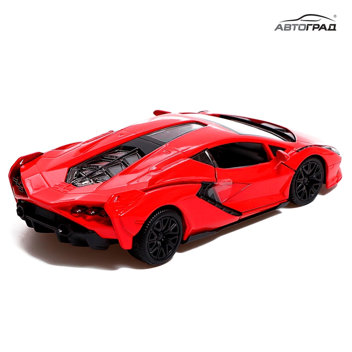 Машина металлическая LAMBORGHINI Sian FKP 37, 1:32, открываются двери, инерция, цвет красный Машина металлическая LAMBORGHINI Sian FKP 37, 1:32, открываются двери, инерция, цвет красный