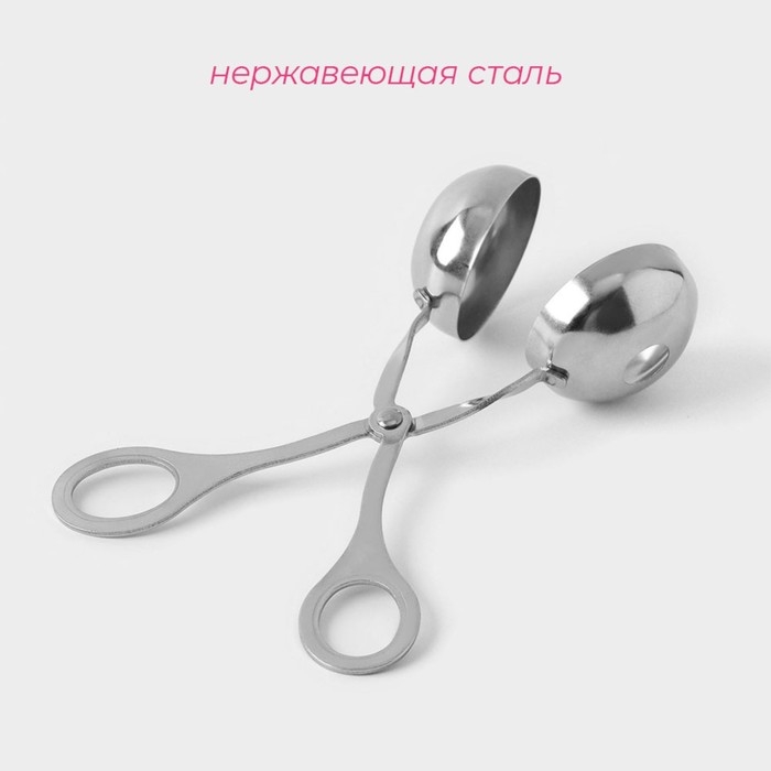 Форма для фрикаделек Доляна, 18×8×4,9 см, нержавеющая сталь, цвет серебристый Форма для фрикаделек Доляна, 18×8×4,9 см, нержавеющая сталь, цвет серебристый