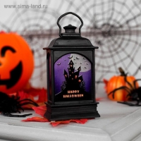 Светодиодная фигура &laquo;Фонарь с замком&raquo; 6 &times; 13 &times; 4 см, пластик, батарейки AG13х3 (нет в комплекте), свечение тёплое белое