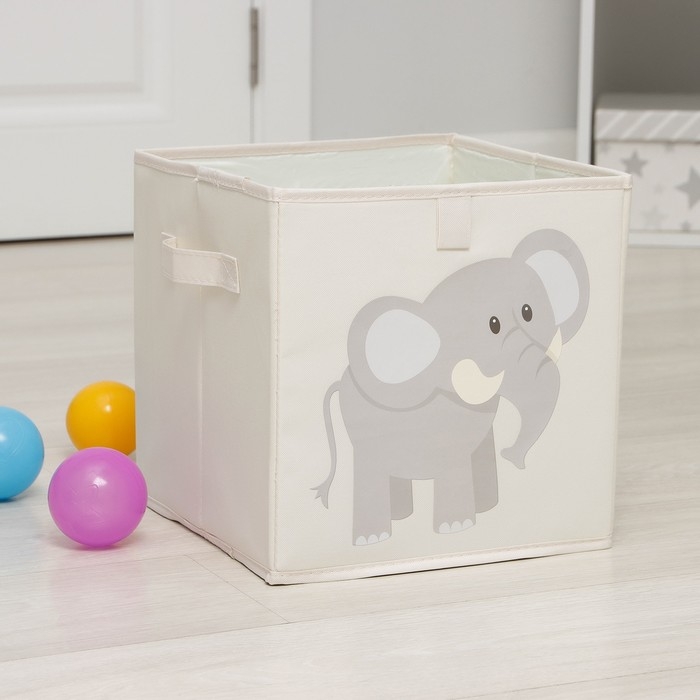 Короб стеллажный для хранения &laquo;Слоник&raquo;, 29&times;29&times;29 см