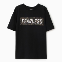 Футболка мужская FEARLESS, цвет чёрный, размер 52 Футболка мужская FEARLESS, цвет чёрный, размер 52