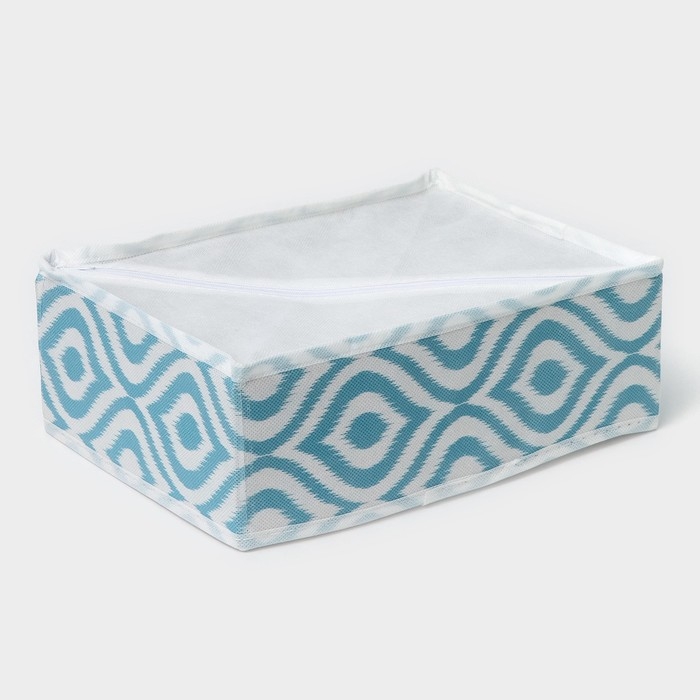 Органайзер для хранения белья Доляна «Лагуна», 12 ячеек, 27×20×10 см, цвет бирюзовый Органайзер для хранения белья Доляна «Лагуна», 12 ячеек, 27×20×10 см, цвет бирюзовый