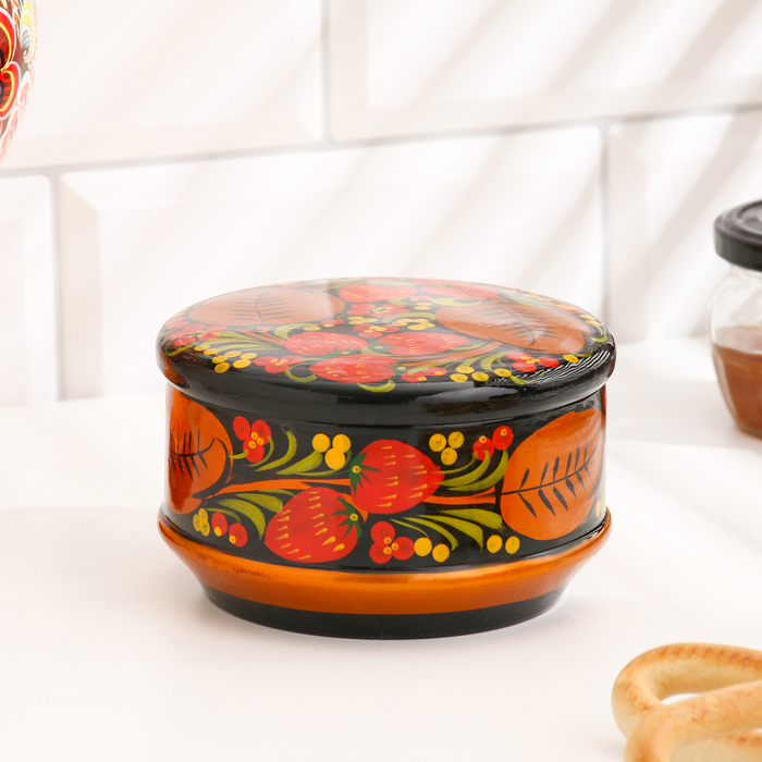 Коробка «Ягодка», большая, 13×7 см, хохлома Коробка «Ягодка», большая, 13×7 см, хохлома