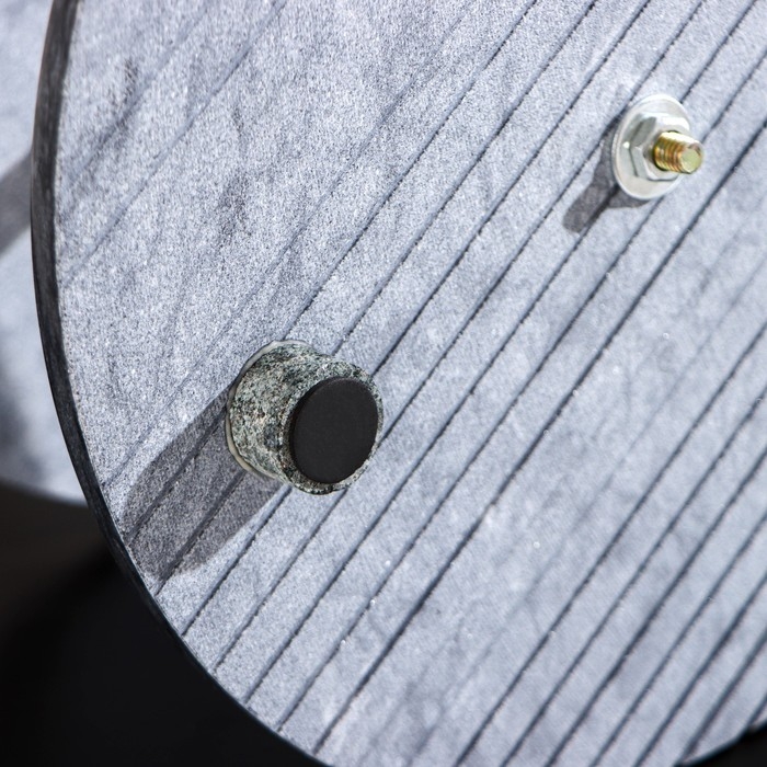 Блюдо из мрамора Magistro Granite, 2-ярусное, d=25/30&times;33 см, цвет серый