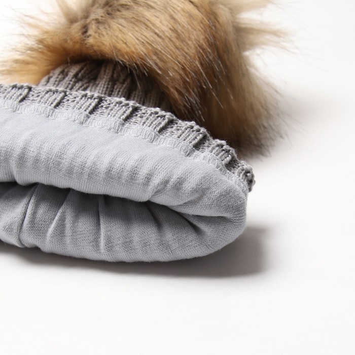 Шапка женская MINAKU р-р 56-58, цвет серый Шапка женская MINAKU р-р 56-58, цвет серый