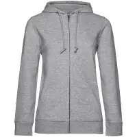 Толстовка на молнии с капюшоном женская BNC Inspire (Organic), серый меланж, размер S