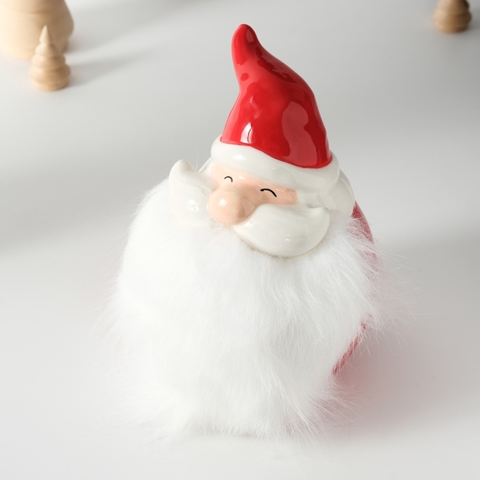 Копилка керамика "Дедушка Мороз с большой бородой" 12,4х12,8х19 см