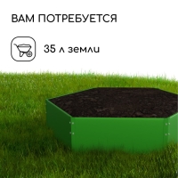 Клумба оцинкованная, d = 60 см, h = 15 см, ярко-зелёная, Greengo Клумба оцинкованная, d = 60 см, h = 15 см, ярко-зелёная, Greengo