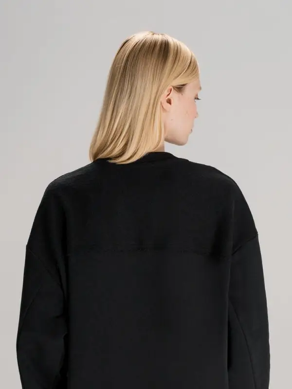 Свитшот оверсайз унисекс Vozduh, черный, размер XS/S