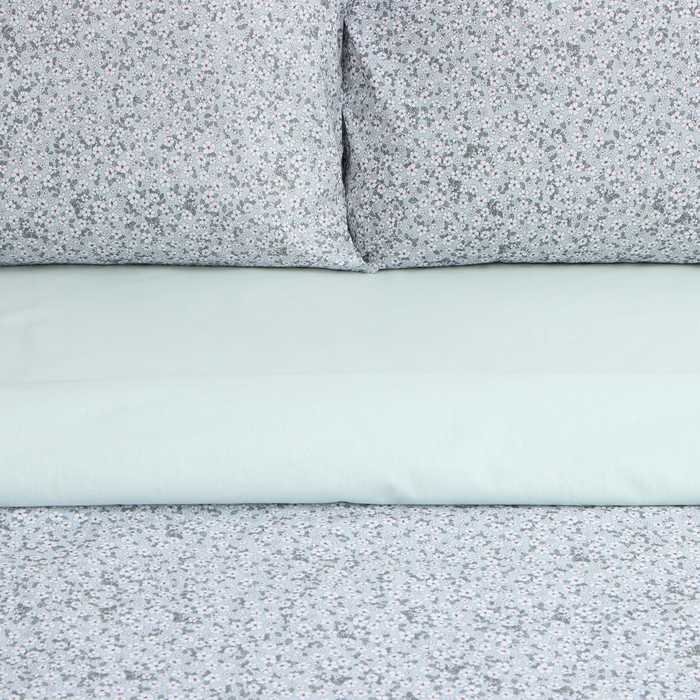 Постельное бельё Этель дуэт Small flowers, 143х215 см 2 шт, 220х240 см, 50х70 см 2 шт, поплин