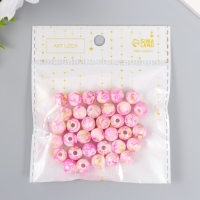 Бусины для творчества пластик "Шарики шамот розовый" набор 20 гр d=1 см Бусины для творчества пластик "Шарики шамот розовый" набор 20 гр d=1 см