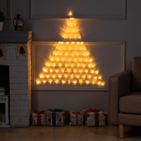 Гирлянда «Сеть-ёлка» 1 × 1 м, IP20, тёмная нить, 90 LED, свечение тёплое белое, 8 режимов, 220 В Гирлянда «Сеть-ёлка» 1 × 1 м, IP20, тёмная нить, 90 LED, свечение тёплое белое, 8 режимов, 220 В