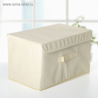 Короб стеллажный для хранения «Алва», 37×24×24 см, цвет бежевый Короб стеллажный для хранения «Алва», 37×24×24 см, цвет бежевый