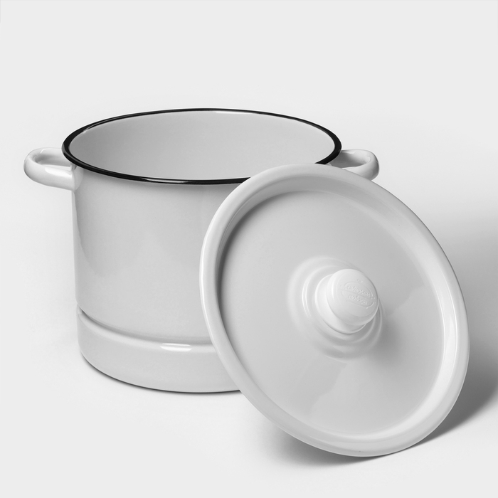 Мантоварка-позница эмалированная, 9 л, 3 вставки, цвет белый Мантоварка-позница эмалированная, 9 л, 3 вставки, цвет белый