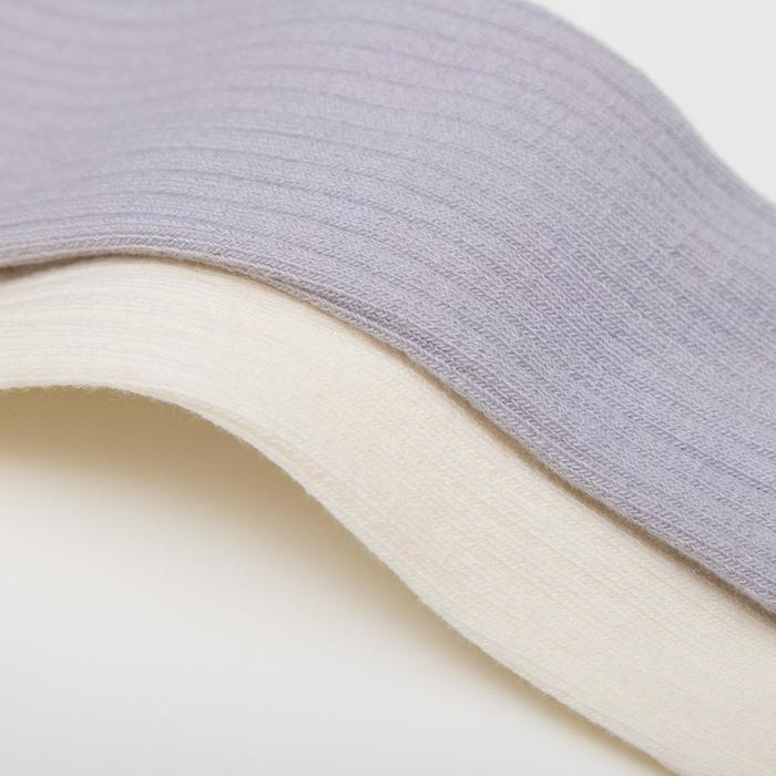 Набор колготок Крошка Я BASIC, рост 74-80 см, бел./сер.