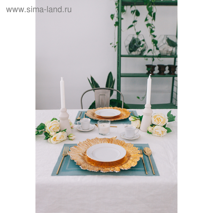 Тарелка - блюдо подстановочное Magistro &laquo;Сияние&raquo;, d=33 см, цвет золотой