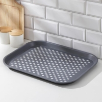 Поднос с антискользящим покрытием, 45&times;35,5 см, цвет МИКС