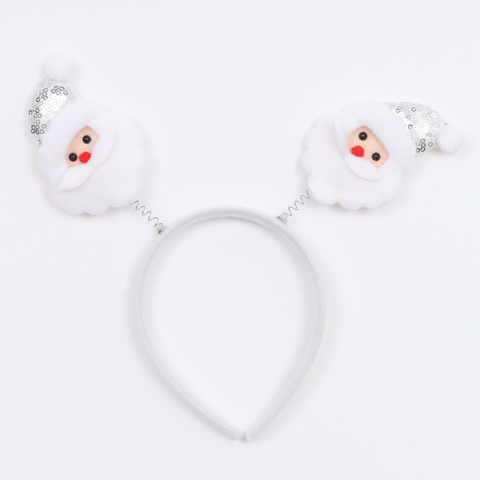 Новый год! Карнавальный ободок &laquo;Дед мороз&raquo;, цвет серебряный