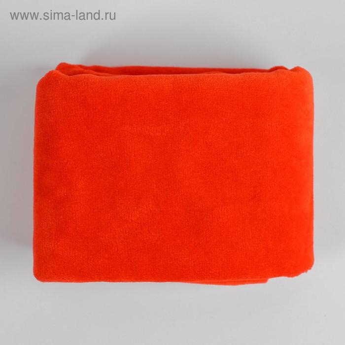 Отрез трикотажный для рукоделия, велюр, цвет красный, 45 &times; 50 см