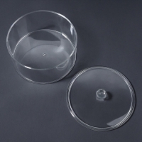 Органайзер для хранения, с крышкой, 14 &times; 14 &times; 9,3 см, цвет прозрачный