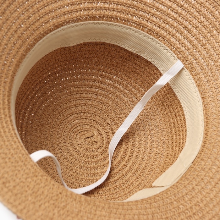 Шляпа для девочки MINAKU с бантом, цвет коричневый, р-р 52 Шляпа для девочки MINAKU с бантом, цвет коричневый, р-р 52