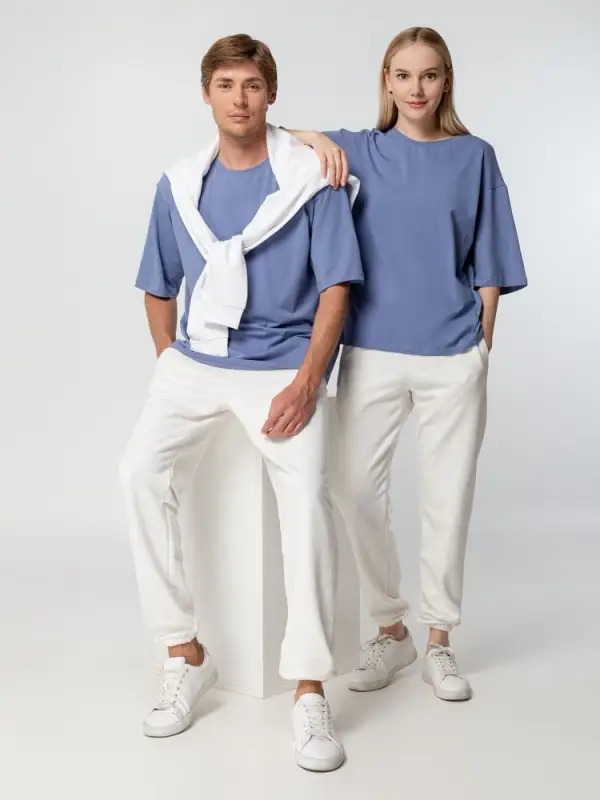 Футболка унисекс оверсайз Street Vibes, синяя (лавандовая), размер XS/S