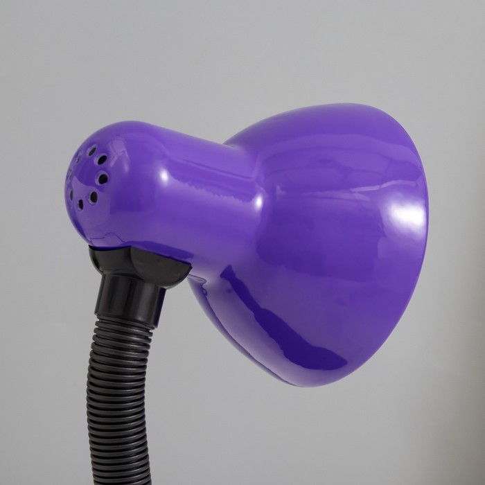 Лампа настольная Е27, с выкл. на зажиме (220В) фиолетовая (108В) Лампа настольная Е27, с выкл. на зажиме (220В) фиолетовая (108В)