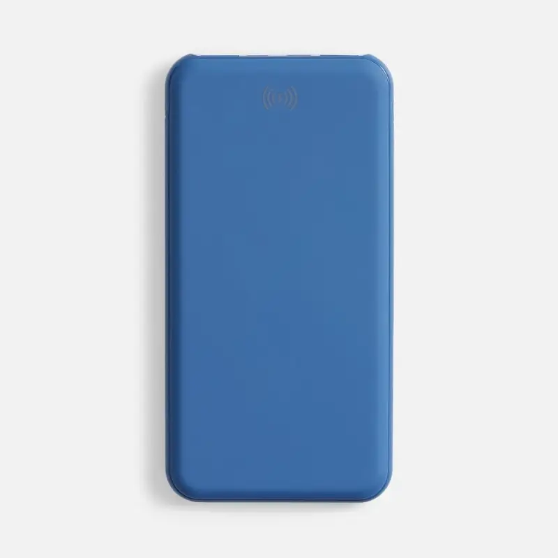 Аккумулятор с беспроводной зарядкой All Day Wireless 10000 мАч, синий Аккумулятор с беспроводной зарядкой All Day Wireless 10000 мАч, синий