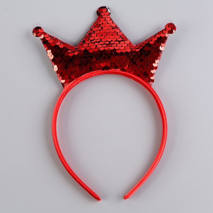 Карнавальный набор &laquo;Стильная принцесса&raquo;: ободок, платье красное с короной, рост 98 см