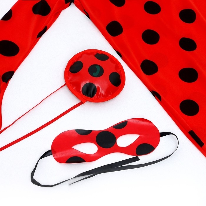 Карнавальный набор &laquo;Божья коровка&raquo;, рост 104&ndash;116 см, комбез, маска, сумка, парик