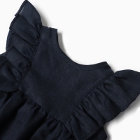Боди с рюшей Крошка Я Linen , р. 62-68, синий