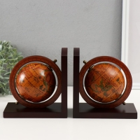 Держатель для книг дерево "Глобусы" набор 2 шт 16,3х9,8х17,5 см Держатель для книг дерево "Глобусы" набор 2 шт 16,3х9,8х17,5 см