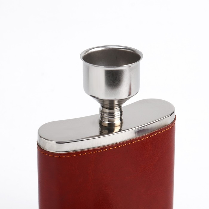Фляжка для алкоголя и воды, нержавеющая сталь, чехол, 240 мл, 8 oz, 3 стопки и воронка Фляжка для алкоголя и воды, нержавеющая сталь, чехол, 240 мл, 8 oz, 3 стопки и воронка