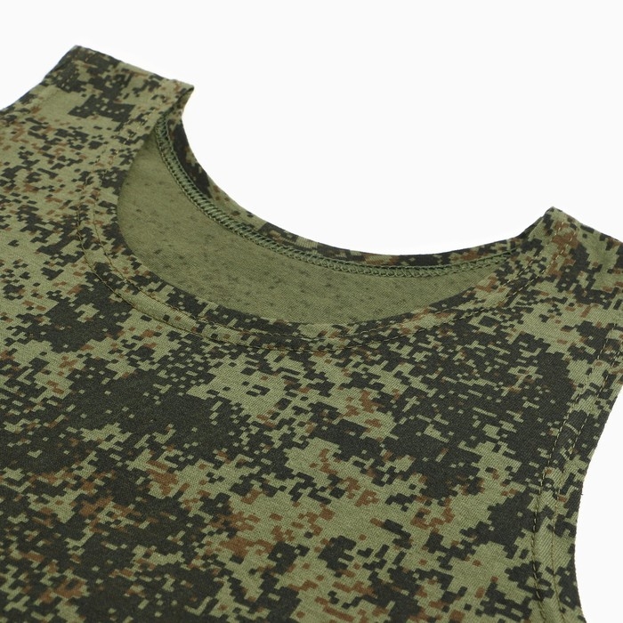 Майка мужская, цвет хаки/пиксель, размер 48 Майка мужская, цвет хаки/пиксель, размер 48