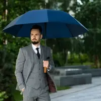 Зонт-трость Represent, темно-синий