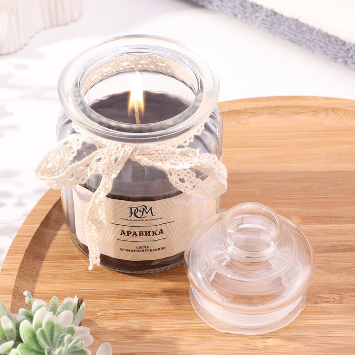 Свеча в банке ароматизированная Свеча в банке ароматизированная "Арабика" 180гр, время горения 45ч