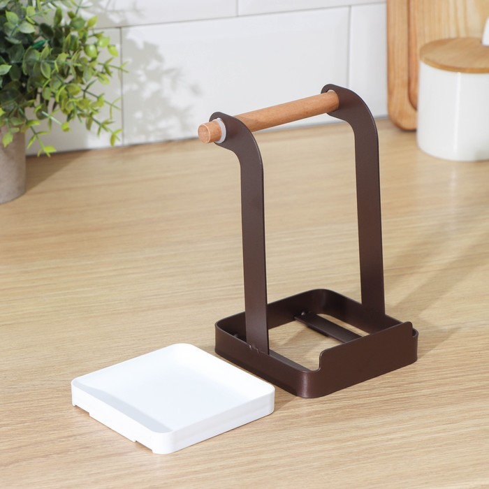 Подставка под ложку Доляна &laquo;Лофт&raquo;, цвет коричневый