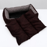 Лежанка "Лофт мокко №4", 70 х 55 х 20 см, темно-коричневый Лежанка "Лофт мокко №4", 70 х 55 х 20 см, темно-коричневый