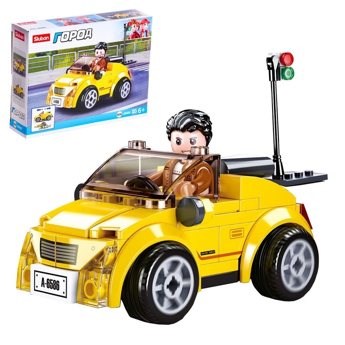 Конструктор &laquo;Город. Кабриолет&raquo;, инерционный, 85 деталей