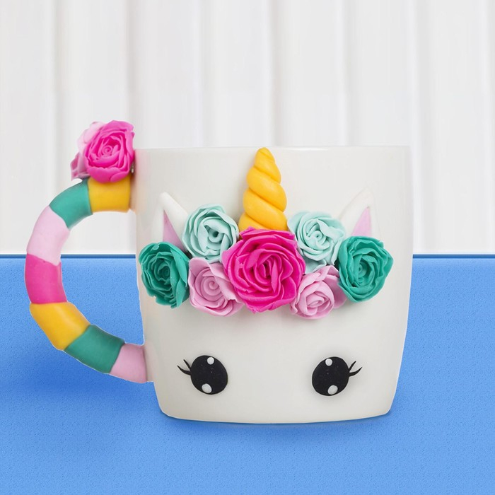 Кружка для декора полимерной глиной &laquo;Волшебный единорог&raquo;, 300 мл.