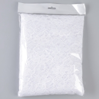 Лоскут гипюра, крупные цветы, белый, 150 &times; 160 см